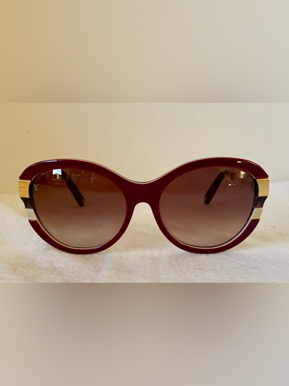LOUIS VUITTON Sunglasses Z0593W 56◽︎17 Petit Soupçon Cat Eye Italy Purple/Gold